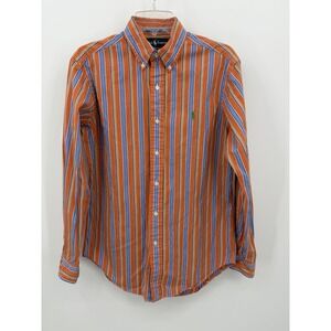 Ralph Lauren Men's Classic Fit Striped Button Down Shirt Green Color Pony Small